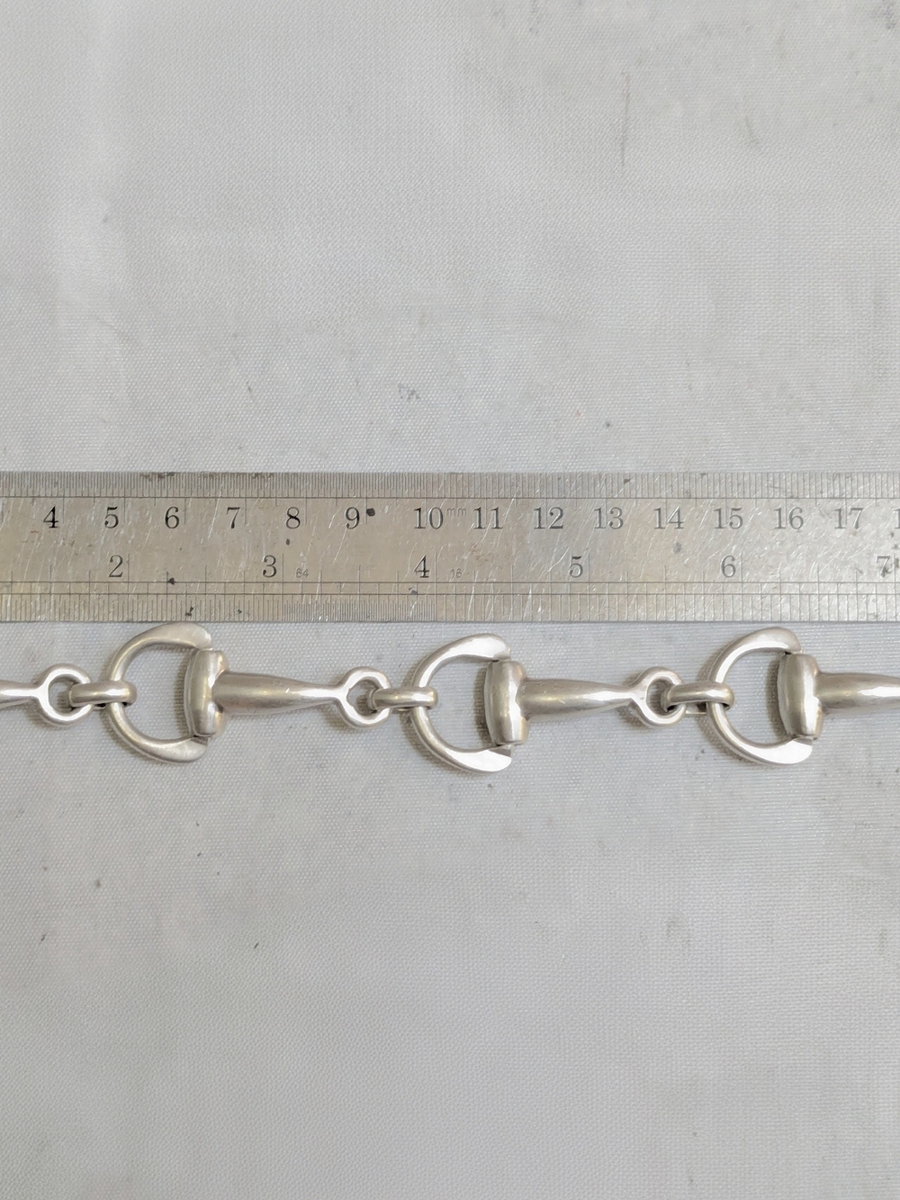 Vintage Taxco Sterling Silver Equestrian Bracelet 7" Horsebit Stirrup Mexico - Picture 10 of 16